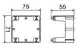 коробка установочная для короба кабельного канала ЕКЕ
