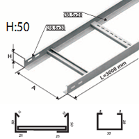 кабель канал лоток лестничного типа стальной оцинкованный